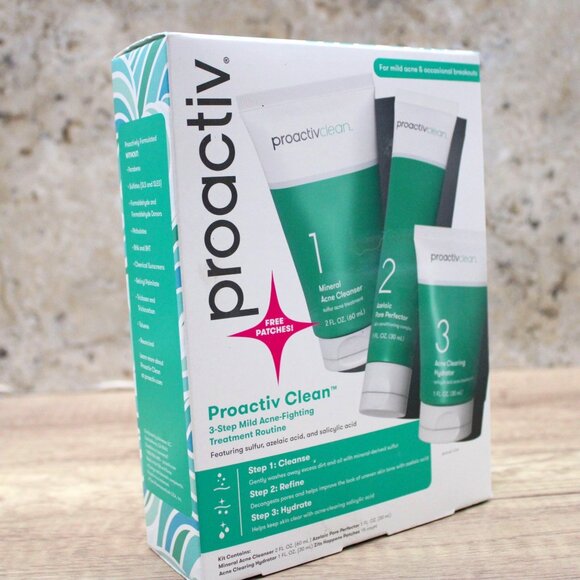 Proactiv Clean 3 Step Acne Treatment Routine- Sulfur Acne Treatment Cleanser - Picture 1 of 6